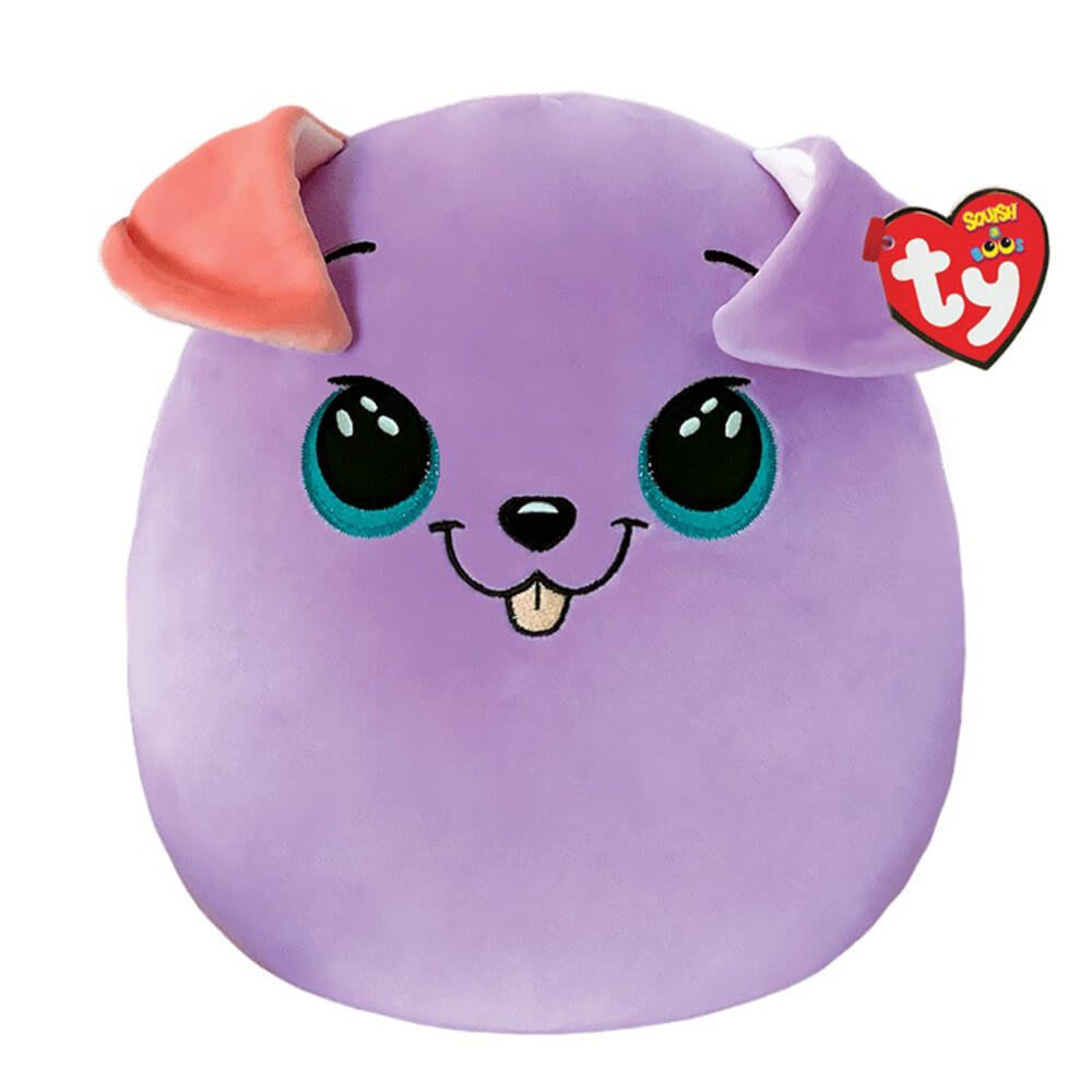 Ty Squishy Beanies Bitsy the Purple Dog 10