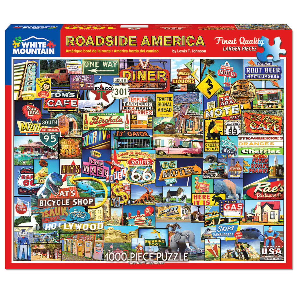 White Mountain Puzzles Roadside America 1000 Piece Puzzle