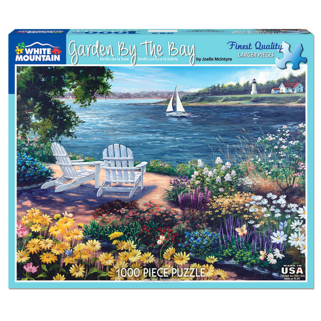 White Mountain Puzzles Garden by the Bay 1000 Piece Jigsaw Puzzle