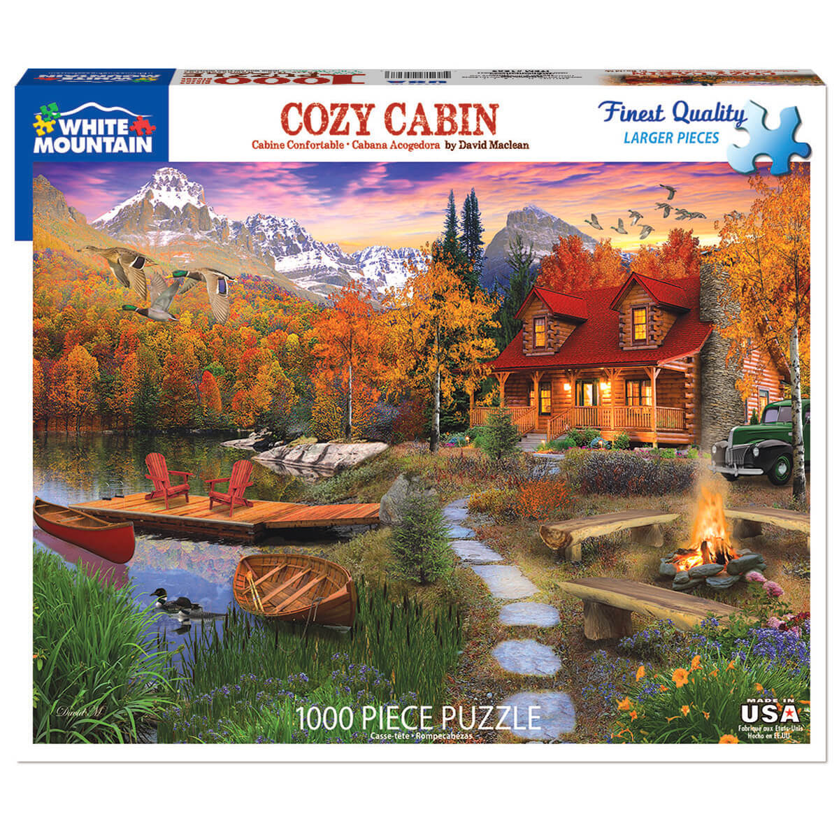 White Mountain Puzzles Cozy Cabin 1000 Piece Jigsaw Puzzle