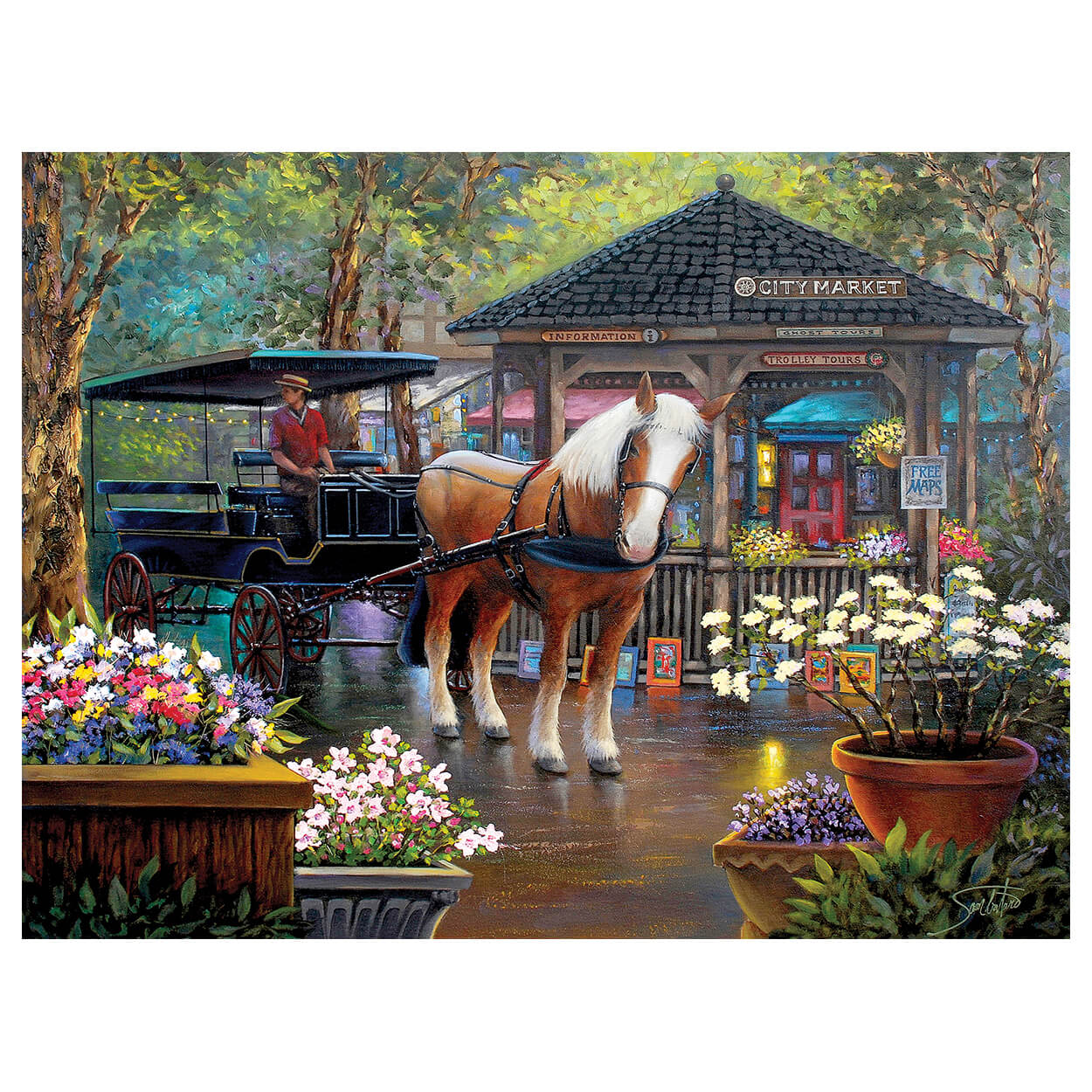 White Mountain Puzzles City Market 1000 Piece Jigsaw Puzzle