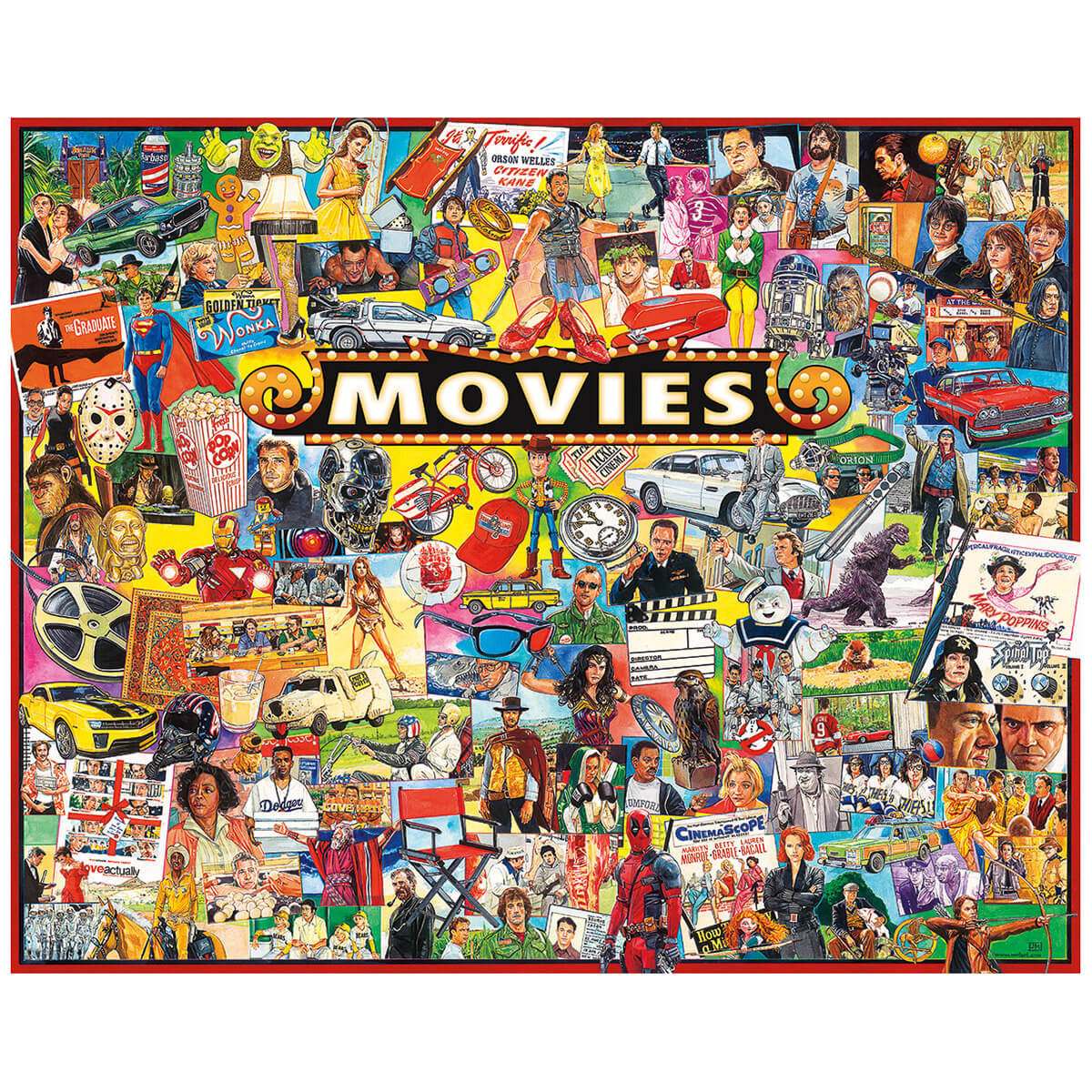 White Mountain Puzzles The Movies 1000 Piece Jigsaw Puzzle