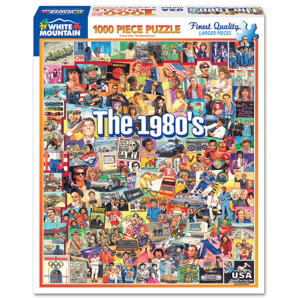 White Mountain Puzzles The Eighties 1000 Piece Jigsaw Puzzle