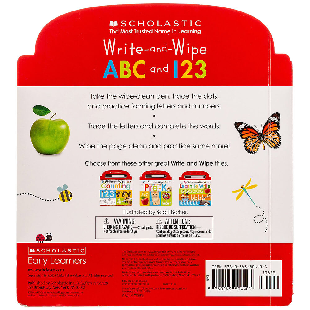 Write and Wipe ABC 123 (Scholastic Early Learners)